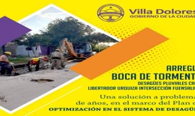 VILLA DOLORES : ARREGLO BOCA DE TORMENTA