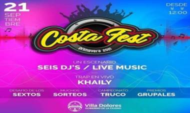 VILLA DOLORES : COSTA FEST PRIMAVERA 2021.