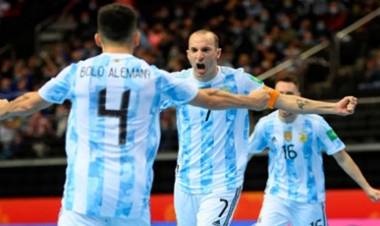ARGENTINA VENCIÓ A RUSIA EN LOS PENALES Y SE METIÓ EN SEMIS DEL MUNDIAL DE FUTSAL.