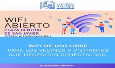 SAN JAVIER, TRASLASIERRA : WIFI  ABIERTO EN LA PLAZA CENTRAL.