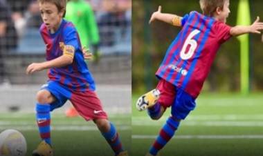 TIENE 7 AÑOS Y JUEGA EN BARCELONA : EL SALTEÑO QUE SIGUE LOS PASO DE MESSI.