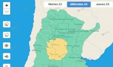 CÓRDOBA : ALERTA METEOROLÓGICA POR FUERTES TORMENTAS.