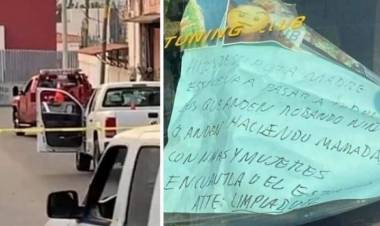 MISTERIO EN MÉXICO : UN VENGADOR ANÓNIMO ULTIMÓ A TRES CRIMINALES Y DEJÓ UNA NOTA DE ADVERTENCIA.