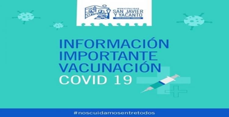 SAN JAVIER,TRASLASIERRA : ATENCIÓN VECINOS, INFORMACIÓN IMPORTANTE PARA LA VACUNACIÓN COVID-19.