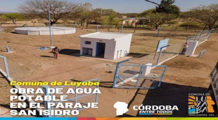 SE INAUGURÓ LA OBRA DE AGUA POTABLE EN EL PARAJE SAN ISIDRO, PEDANÍA DE LUYABA, TRASLASIERRA.