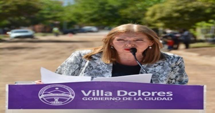 VILLA DOLORES : LA INTENDENTE GLORIA PEREYRA INAUGURÓ LA OBRA DE CORDÓN CUNETA DEL BARRIO SAN MARTÍN.