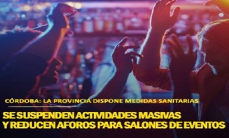  ANTE SUBA DE CONTAGIOS POR ÓMICRON, CÓRDOBA SUSPENDE EVENTOS MASIVOS.