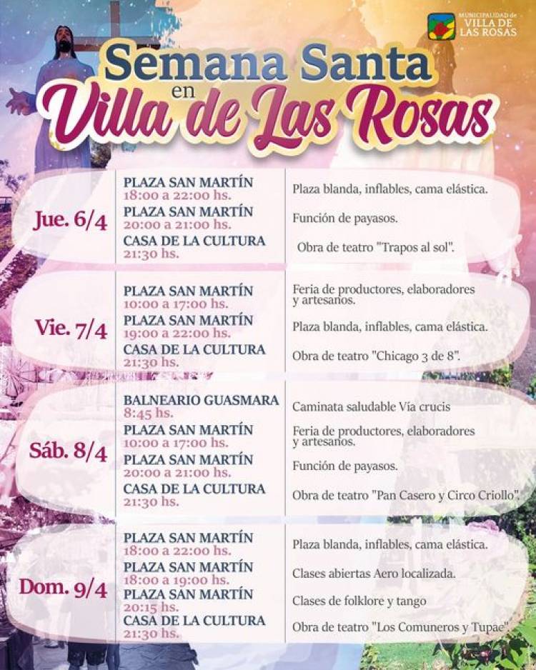 Viví Semana Santa en Familia en Villa de Las Rosas.