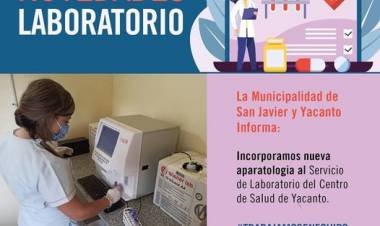 LA MUNICIPALIDAD DE SAN JAVIER Y YACANTO ADQUIRIÓ UN CONTADOR HEMATOLÓGICO "WIENER LAB COUNTER 19" PARA SU CENTRO DE SALUD