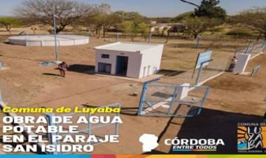 SE INAUGURÓ LA OBRA DE AGUA POTABLE EN EL PARAJE SAN ISIDRO, PEDANÍA DE LUYABA, TRASLASIERRA.