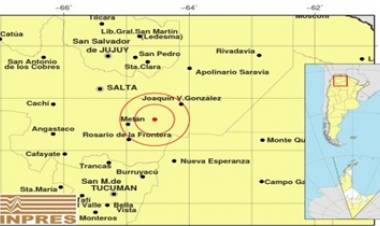 FUERTE SISMO EN SALTA : 4,8 GRADOS A 10 KM DE PROFUNDIDAD, A LAS 20,37 HORAS DEL MIÉRCOLES 06 DE OCTUBRE.