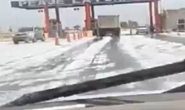 VÍDEO - LA PUNILLA, SAN LUIS : FUERTE GRANIZADA CASI EN EL LÍMITE CON CÓRDOBA.