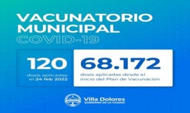 VILLA DOLORES : NUESTRO VACUNATORIO MUNICIPAL YA APLICÓ 68172 DOSIS DE VACUNAS CONTRA EL CORONAVIRUS.