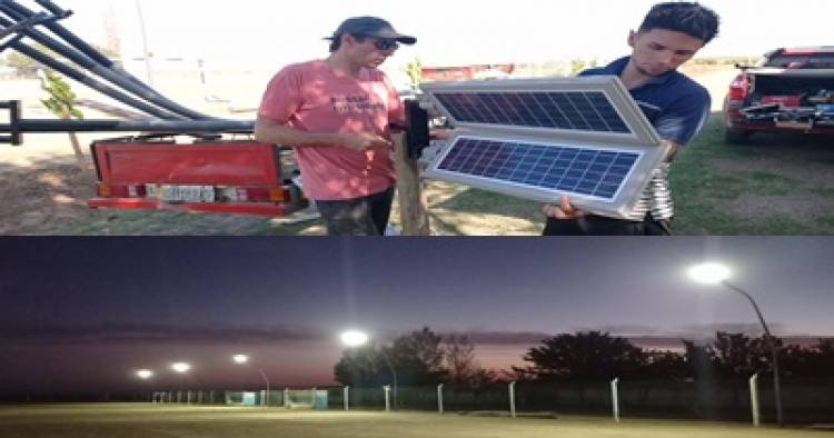 LOS CERRILLOS, TRASLASIERRA : GRAN OBRA EN LA ILUMINACIÓN SOLAR CANCHA B.A.P.