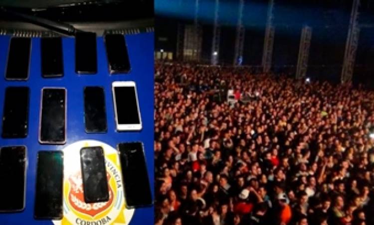 CÓRDOBA, CAPITAL : SE ROBÓ 12 CELULARES EN EL RECITAL DE CIRO Y TERMINÓ TRAS LAS REJAS.