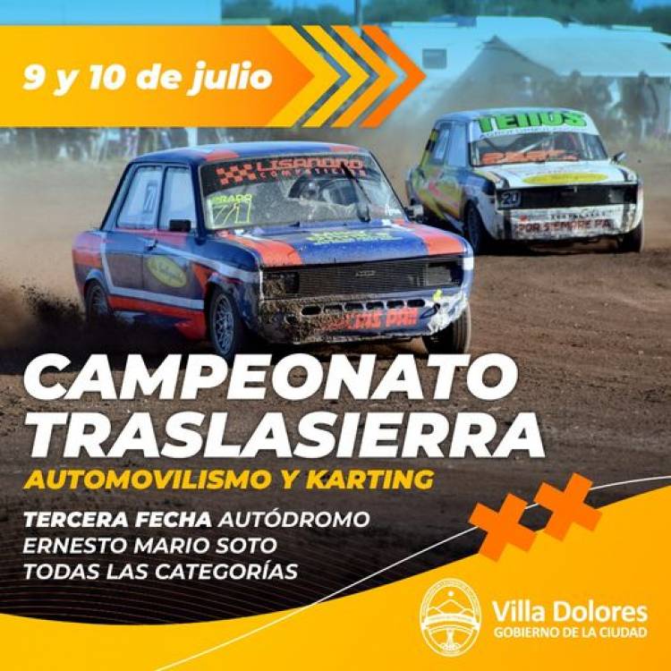 CAMPEONATO TRASLASIERRA 2022 DE AUTOMOVILISMO Y KARTING EN VILLA DOLORES, EL 9 Y 10 DE JULIO.